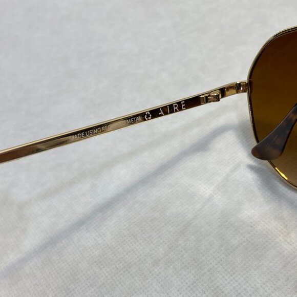 AIRE Corvus Aviator Sunglasses Gold Brown Gradient main image 8